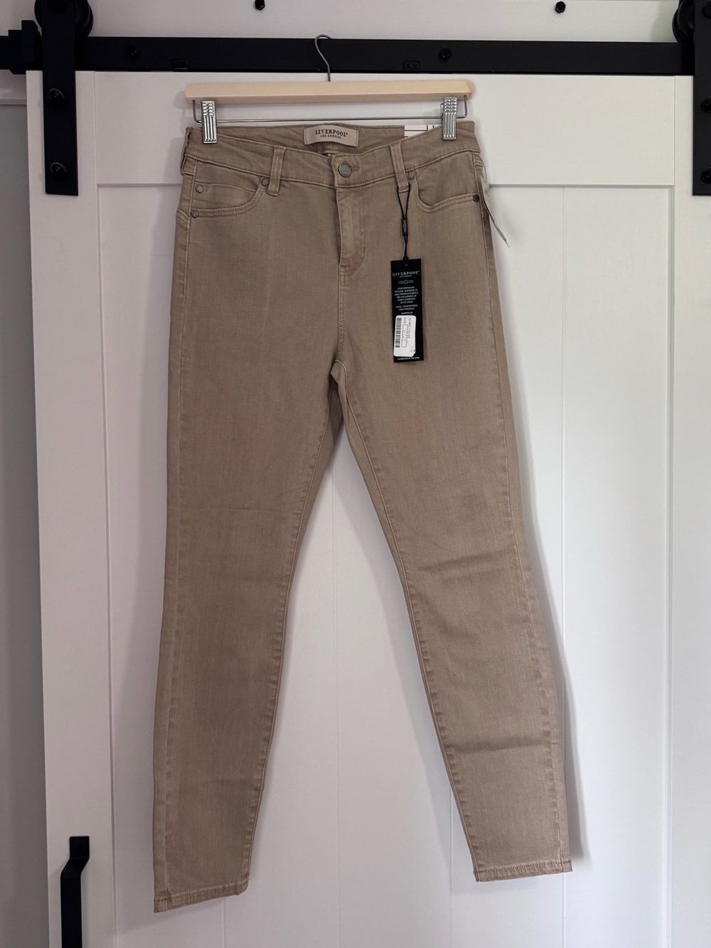 Liverpool Beige High-Rise Skinny Jeans - Beige